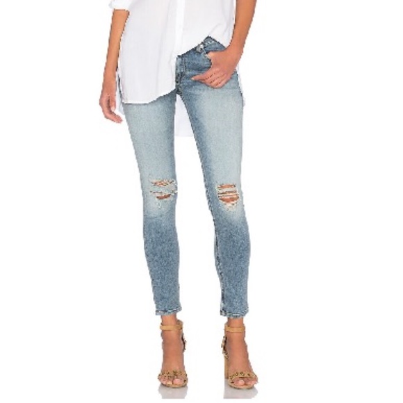rag & bone Denim - Rag & Bone Destroyed Capri Skinny Jeans In Murray